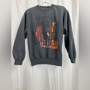 Anine Bing Charcoal Graphic Crewneck Sweater
